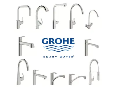 Collection of faucets Grohe 3D model