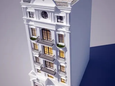 Classic house 01 3D model purchase