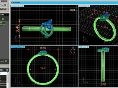 Women ring 3D print model 150