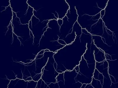 Realistic Lightnings Bundle 06 - 10 pack CA