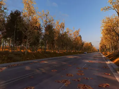 Twilight Highway 3dsmax Low-poly 3D model