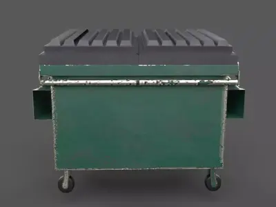 Dumpster Low-poly 3D model purchase