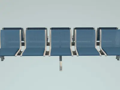 Public Seat Low-poly 3D model