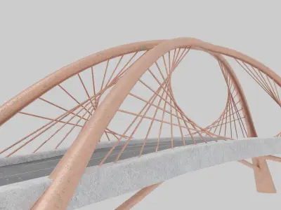 Bridge Low-poly 3D model 5