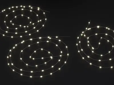 3 MM LED CHRISTMAS SWIRL LGITH STRIP 2025 3D model