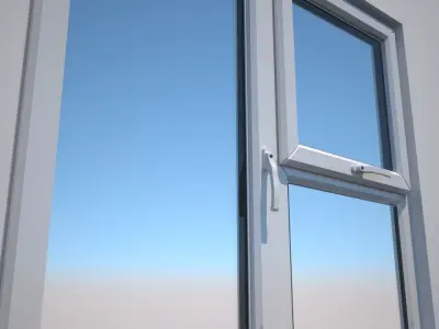 Double Glaze Windows PVC 3D model