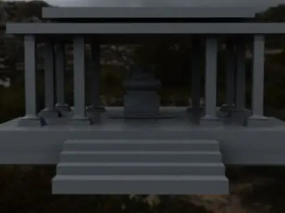 INDIAN TEMPLE NANDHI Low-poly 3D model