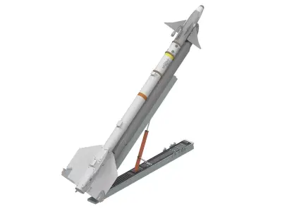 R-73 AA 11 Archer SeeDragon Launcher Low-poly 3D model