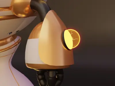 Flying Robot Low-poly 3D model