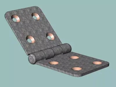 hinge metal with holes Free 3D model