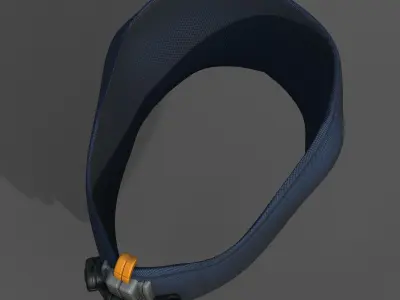 Gas mask respirator scifi futuristic 3d  Low-poly 3D model