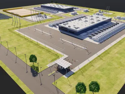 Data Center Area 3D model