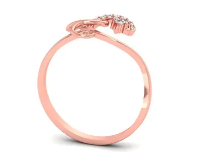 Solitaire Wedding Engagement Women Rings Fashion Ring 3D print model