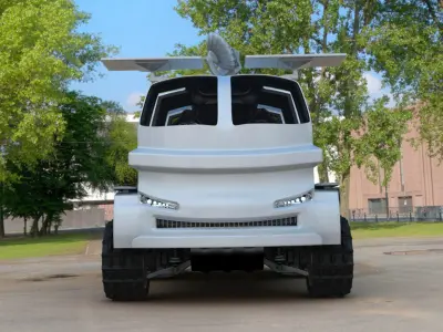 Futuristic Mobile Space Observatory  Vehicle 3D model