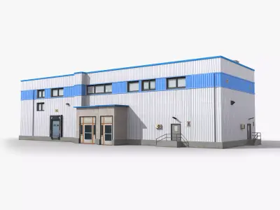 Factory x4 Low-poly 3D model purchase