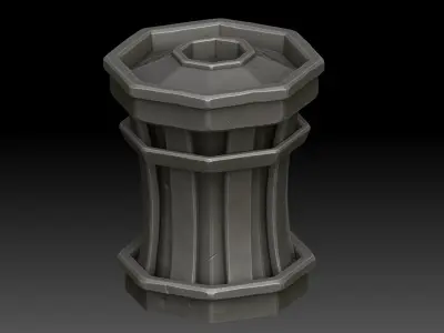 Stylized park 3D model