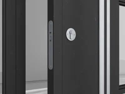 Aluminium door 144 3D model