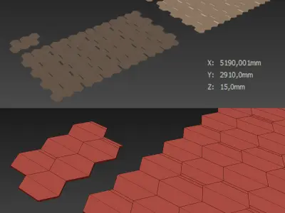 Alveo v340 Modular Floor By Foglie D Oro 3D model