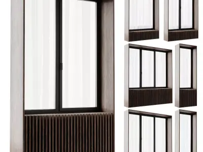 Modern windows 2 3D model