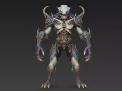 Armored Humanoid Monster Variants Pack 3D Models 3D model