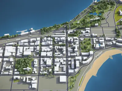 Newcastle Low-poly 3D model