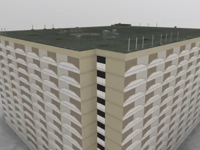 EDDF Building 5 Low-poly 3D model