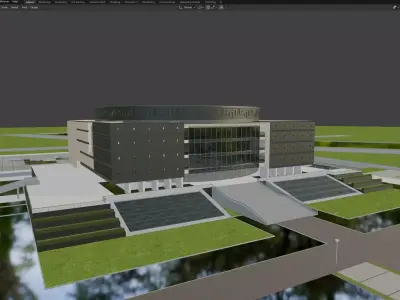 Cultural Center Exterior 3D model