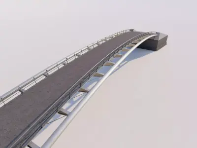 Structural engineering of Metal bridge structure 3D model buy