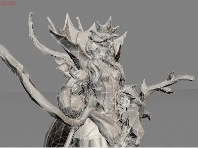 Vexana Sanguine Rose Low-poly 3D model