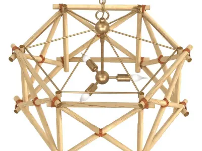 Hickory Currey and Company Lamps and Lighting Kingali Lantern 3D model