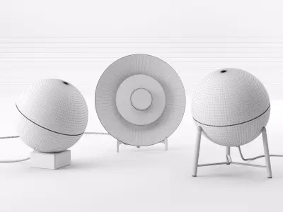 Half and Halos Table Lamp by Milan Iluminacion 3D model