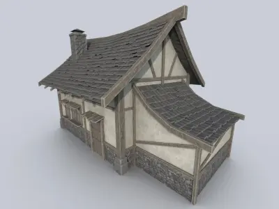 Medieval house collection 3D Model Pack