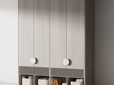 503 furniture for children 06 cupboard with toys 3D model