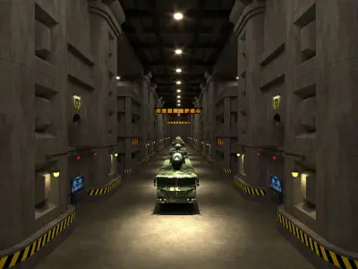 nuclear bunker underground of china 3D model