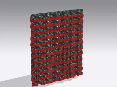 Curtain Low-poly 3D model