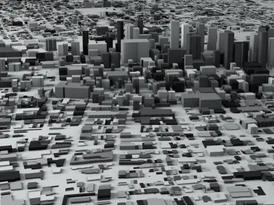 Los Angeles Downtown Streets and Buildings 3D model