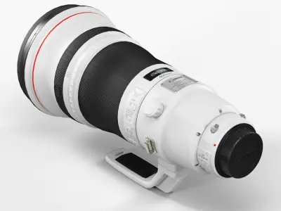 Canon EF 400mm f 2-8L IS II USM Super Telephoto Lens Low-poly 3D model