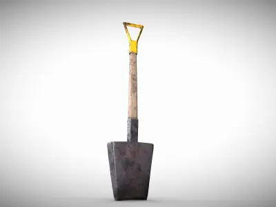 Used Shovel Low-poly 3D model