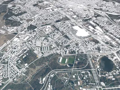 Cityscape Katowice Poland 3D model