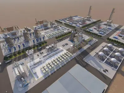 Industrial Factory-Petrochemical 3D model
