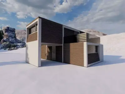 Casa Scene-villa-modern house 3D model