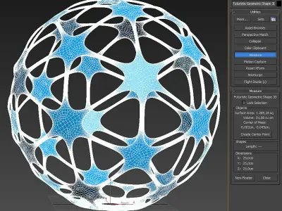 Futuristic Geometric Shape 3D Print Model 3D print model
