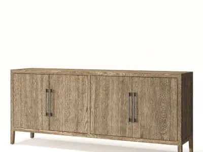 RH French Contemporary 4 Door Sideboard  3D model