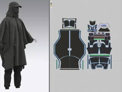 Mens Street outfit Gang Style 3D model
