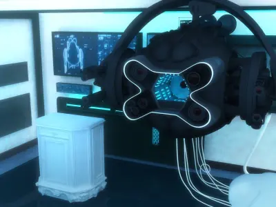 Drone sims - futuristic room 3D model