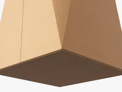 Beveled corner packaging box 01 3D model