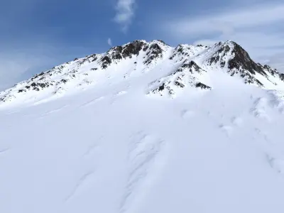 Snow Mountain 15 Low-poly 3D model