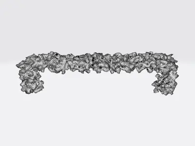  3d High Render Model Dense Forest Barrier In The Forest Area 3D model