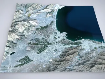 Cityscape  Fujairah United Arab Emirates 3D model