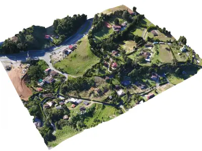 Sunset at quinta 06 12 2020 Low-poly 3D model